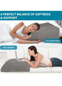Ru syanl Leg Elevation Pillow Inflatable Wedge Pillows Comfort Leg Pillows for Sleeping Improve Circulataion and Reduce Swelling Suitable for Improving Sleep Quality Pregnant Surgery and Injury Recovery  - Image 4