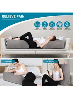 Ru syanl Leg Elevation Pillow Inflatable Wedge Pillows Comfort Leg Pillows for Sleeping Improve Circulataion and Reduce Swelling Suitable for Improving Sleep Quality Pregnant Surgery and Injury Recovery  - Image 3