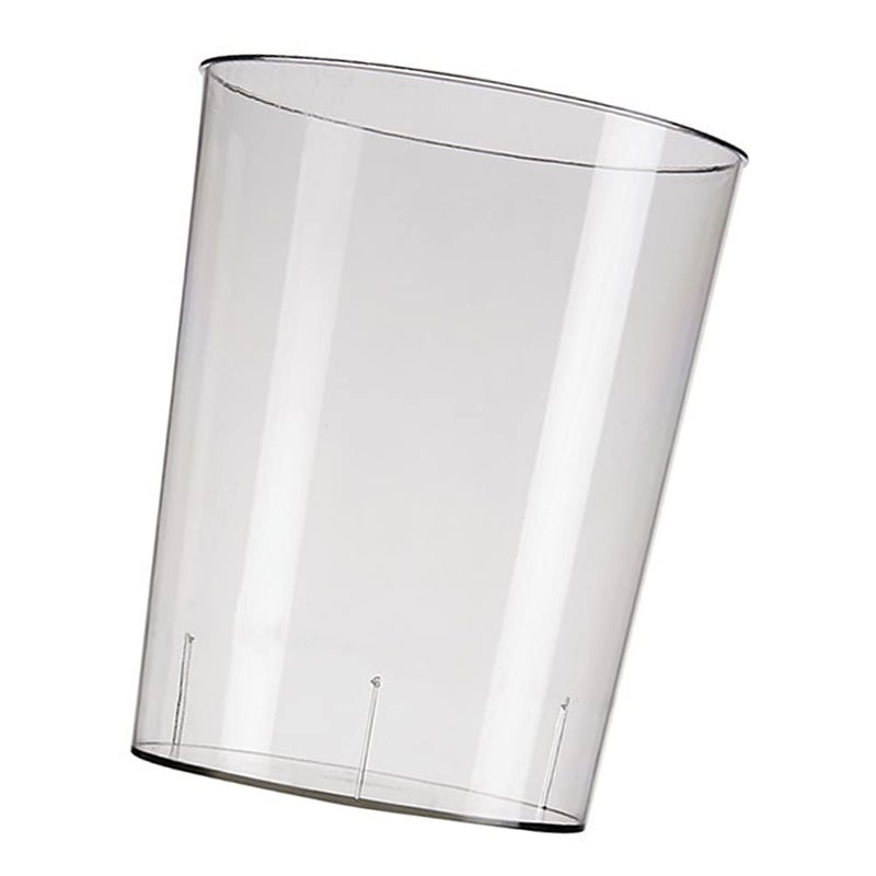 woobles Desktop Waste Basket Waste Basket Modern Trash Can Plastic Garbage Can Round Wastebasket Trash Bin Waste Container for Home Kitchen Bathroom Office Clear Wastepaper Basket Trans Color - Image 1