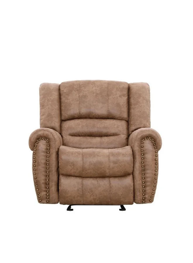 Micasa Elegant and Modern Design Manual Recliner Chair with Glider Mocha 103 x 92 x 88 cm R9878C31-MC