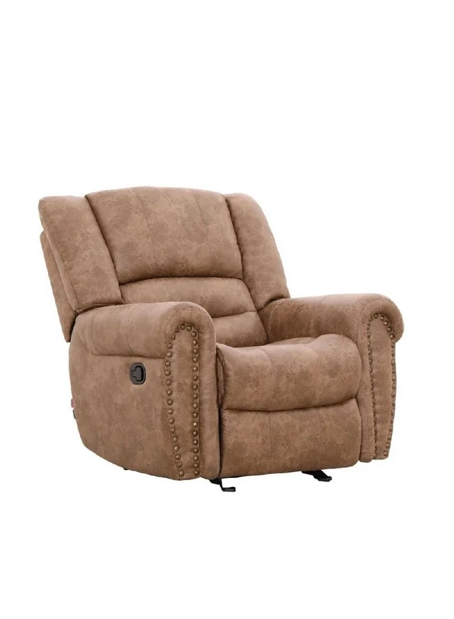 Micasa Elegant and Modern Design Manual Recliner Chair with Glider Mocha 103 x 92 x 88 cm R9878C31-MC