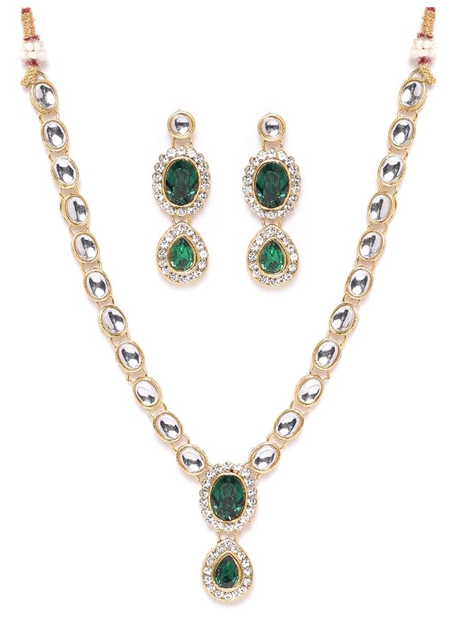 erorex Ethnic Jewelery Set For Women Golden Zpfk9597 - Image 1