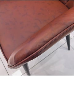 LANNY Jeffcoco Dining Chairs Modern Dining Room Kitchen Chairs Faux Leather Upholstered Dining Accent Chairs Cushion Seat Lounge Side Seating with Back Metal Legs for Living Room Kitchen Home Coffee (Set Of 4)  - Image 4