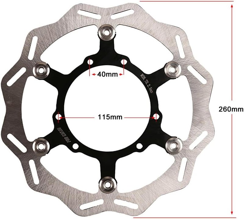 Wivplex 260mm Front Floating Brake Disc Rotor for CRF Series - Image 2
