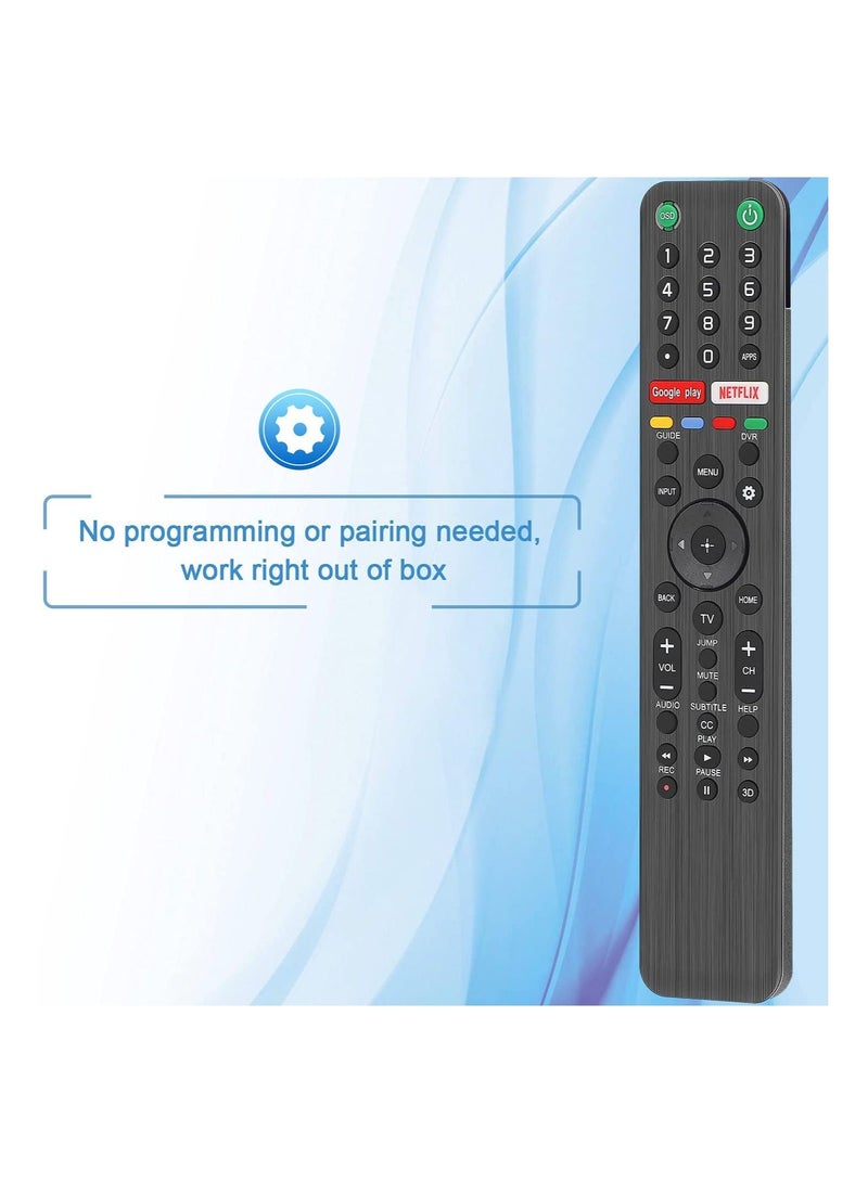 IAF RMF-TX500U Universal Remote Control for Sony Smart TV Bluetooth Remote All Sony Bravia LED OLED LCD 4K UHD HDTV HDR Android TV, with Google Play, Netflix Button - Image 2