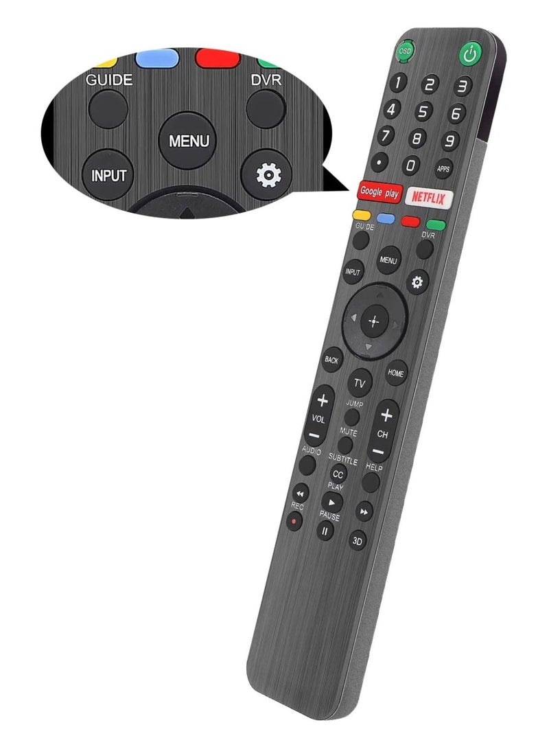 IAF RMF-TX500U Universal Remote Control for Sony Smart TV Bluetooth Remote All Sony Bravia LED OLED LCD 4K UHD HDTV HDR Android TV, with Google Play, Netflix Button - Image 1