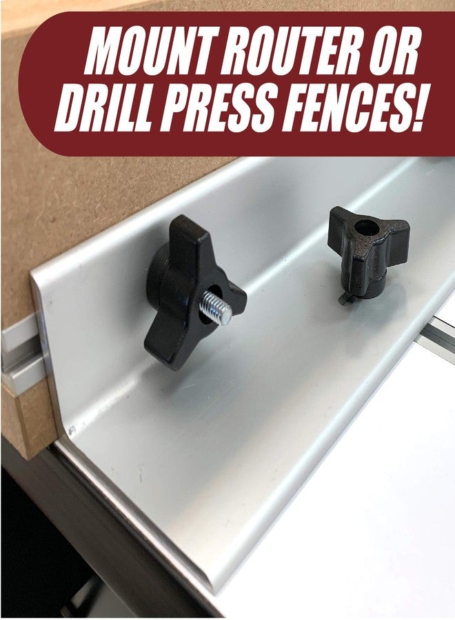 فولتون طقم فولتون من 30 قطعة - مسامير T مقاس 1/4 بوصة × 20 بوصة لمسار T، ومسامير فتحة T، وصواميل مسار T، ومسامير المقبض، وملحقات مسار T للأدوات والتجهيزات الخشبية - Image 5