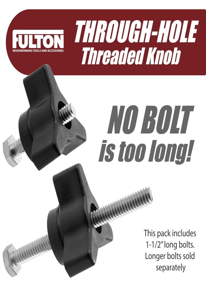 فولتون طقم فولتون من 30 قطعة - مسامير T مقاس 1/4 بوصة × 20 بوصة لمسار T، ومسامير فتحة T، وصواميل مسار T، ومسامير المقبض، وملحقات مسار T للأدوات والتجهيزات الخشبية - Image 3