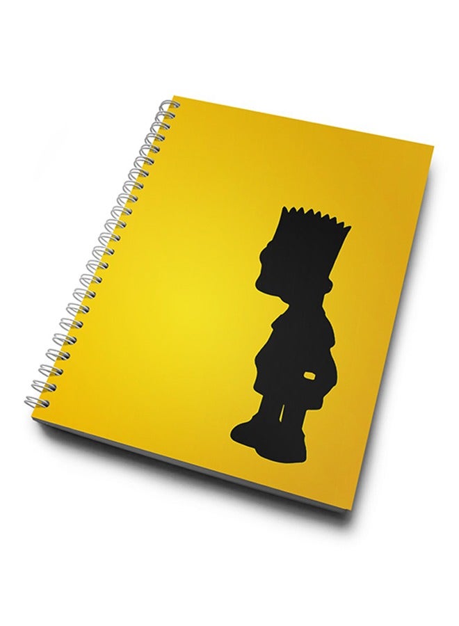 LIT bart Simpson Shape Spiral Notebook  - Image 1