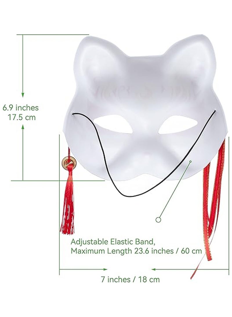 2-pack Japanese Kitsune Inu Boku Fox Cat Cute Cosplay Half Mask Masquerade Mask（Style-5） - Image 2