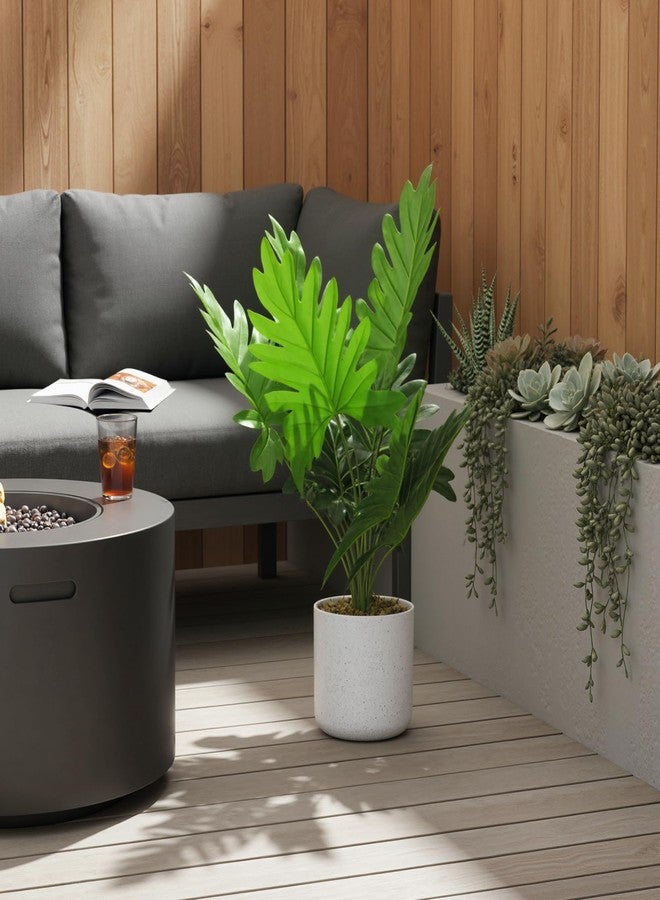 GAOMON Artificial Plants Indoor 2 Pack,18'' Artificial Monstera Plant in White Pot for Home Decor - Image 3