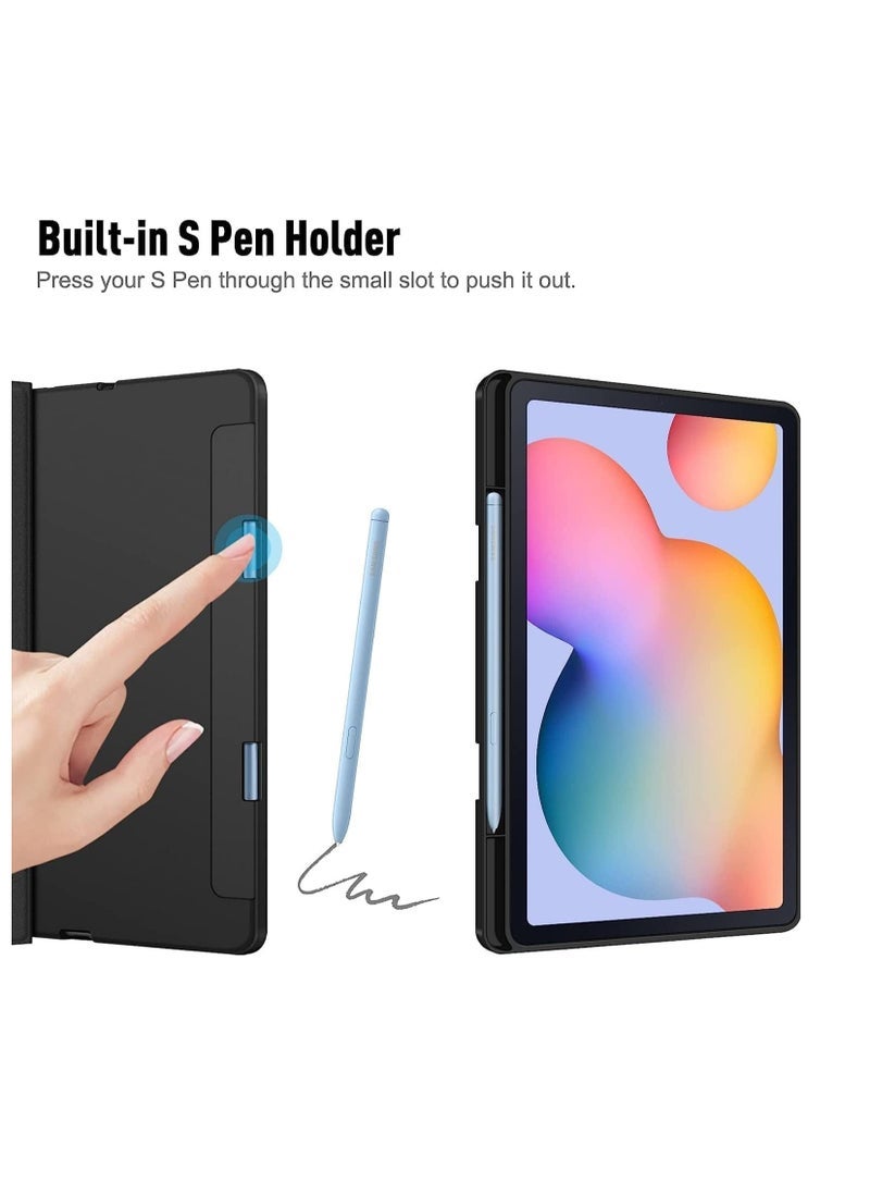 Gravity Keyboard Case for Samsung Galaxy Tab S6 Lite 10.4 Inch (2020/2022) – Soft TPU Back Cover with Built-in Trackpad, Detachable Wireless Bluetooth Keyboard, Full Protection, Black - Image 2