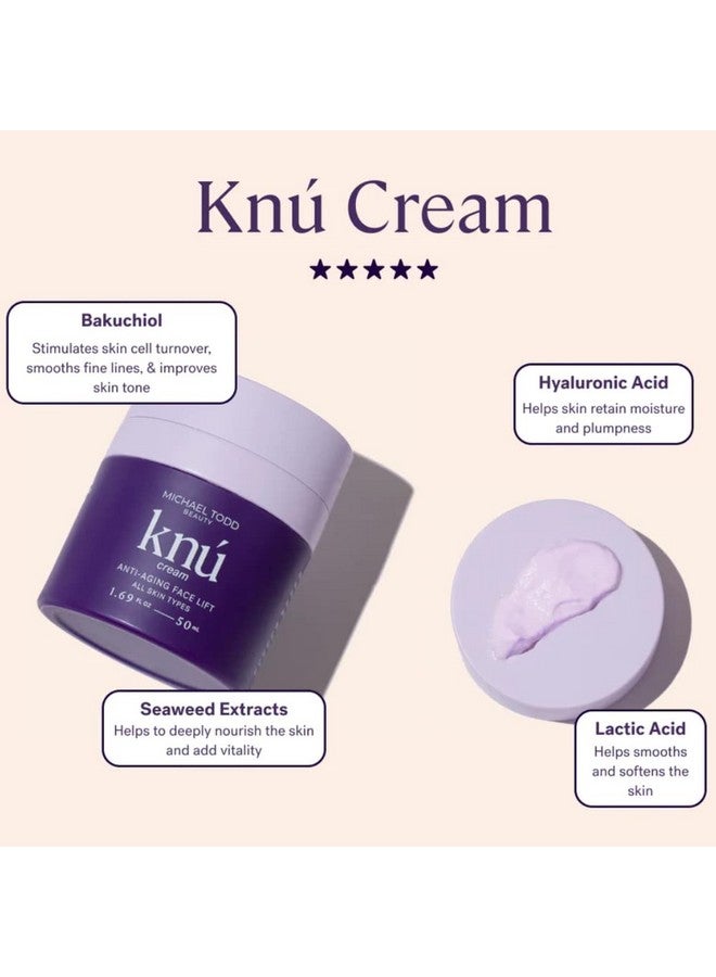 Michael Todd Beauty Knu Cream Face Lifting Brightening & Tightening Cream For Moisturizing & Rejuvenating With Bakuchiol Peptides & Snail Secretion For All Skin Types 1.68 Fl Oz/50 Ml - Image 3