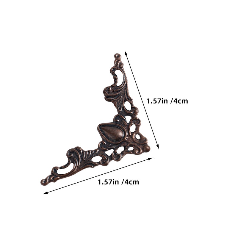 Box Corner Decor, Vintage-Inspired Iron Appliques for Furniture Enhancement - Image 2