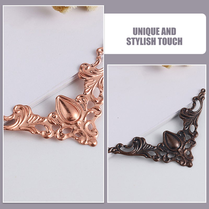 Box Corner Decor, Vintage-Inspired Iron Appliques for Furniture Enhancement - Image 5