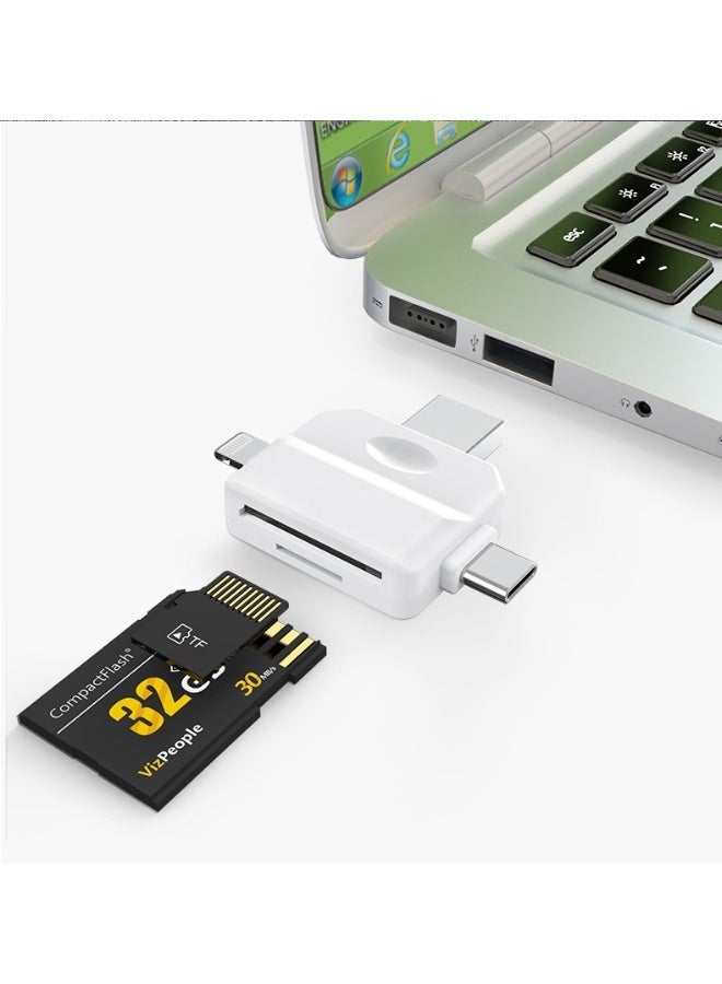 3-in-1 SD/TF Card Reader for iPhone, iPad, Android & PC – USB A / Type C / Lightning to SD & Micro SD Adapter, Plug & Play, High-Speed Data Transfer for Cameras, Phones & Tablets - Image 1