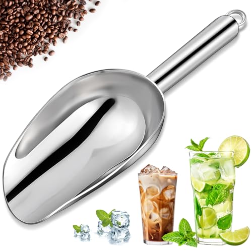 OLESBUR Premium 6oz Ice Scoop for Freezer - Multipurpose Metal Ice Scoop for Ice Machine - Stainless Steel Small Ice Scooper for Ice Bucket - Kitchen Gadgets Cookie Flour Pet Dog Food Scoop - Image 1