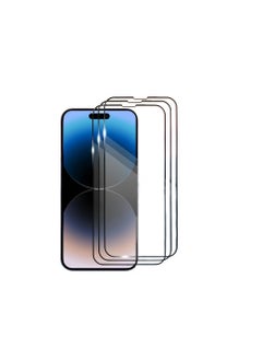DIGI CORE iPhone Full Coverage Set iPhone 14 Screen Protector 3 Pack 6.1 Inch 2.5D Curved Edges With iPhone 14 Camera Lens And Anti-Scratch iPhone Back PVC Clear Sheet (iPhone 14,Purple)  - Image 3
