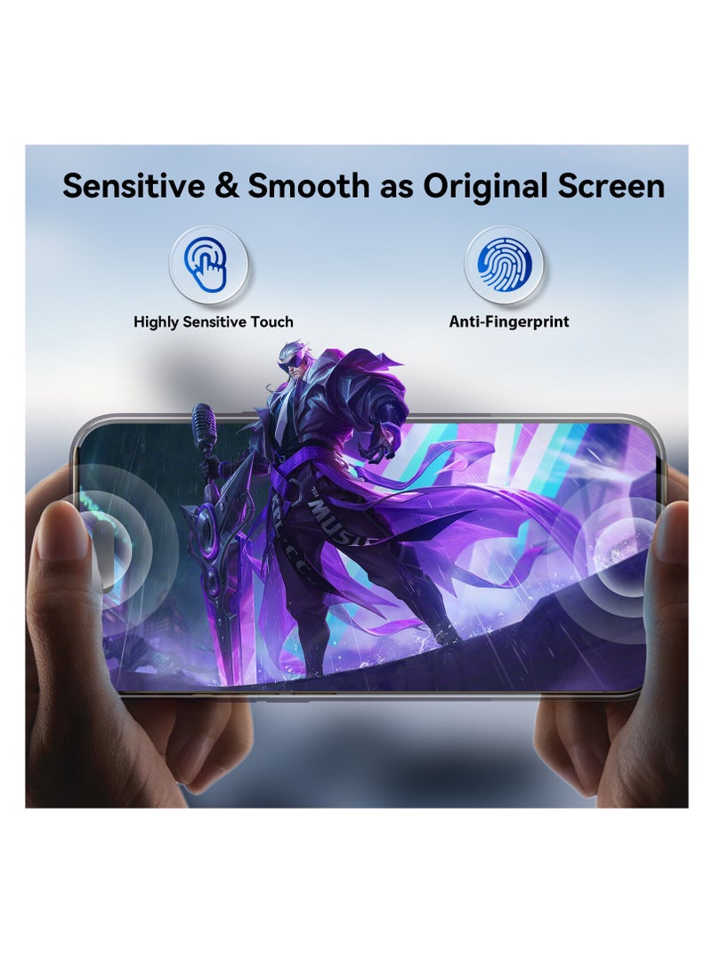 DIGI CORE - iPhone Full Coverage Set iPhone 14 Screen Protector 3 Pack 6.1 Inch 2.5D Curved Edges With iPhone 14 Camera Lens And Anti-Scratch iPhone Back PVC Clear Sheet (iPhone 14,Purple) - Image 1
