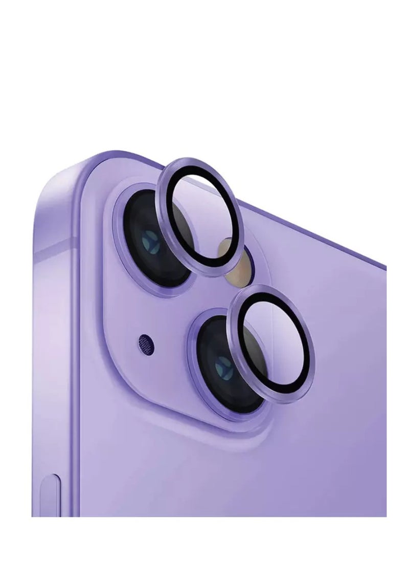 DIGI CORE - iPhone Full Coverage Set iPhone 14 Screen Protector 3 Pack 6.1 Inch 2.5D Curved Edges With iPhone 14 Camera Lens And Anti-Scratch iPhone Back PVC Clear Sheet (iPhone 14,Purple) - Image 1