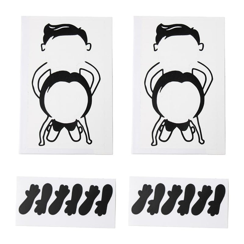 Ximimark 4 pcs Funny Vinyl Sticker Decal Cute Wall Art Hand Socket Decals Humorous and Funny Decals Home Decoration