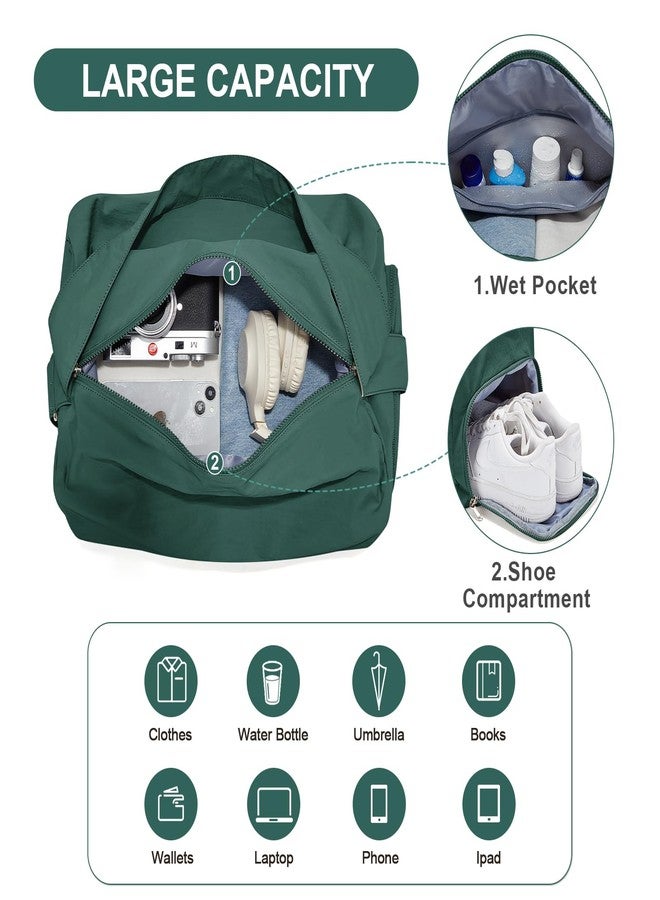 wassdins Small Gym Bag with Shoe Compartment, Workout Sport Duffle Bag for Women Travel, Waterproof Shoulder Overnight Bag Lightweight Carry on Tote Bag for Swim, Yoga, Dance - Image 5
