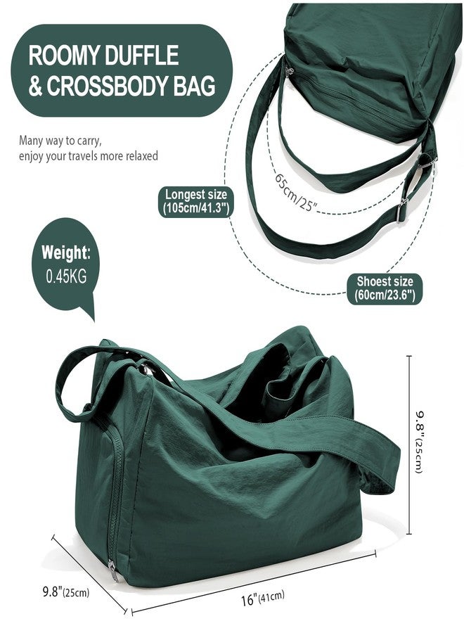 wassdins Small Gym Bag with Shoe Compartment, Workout Sport Duffle Bag for Women Travel, Waterproof Shoulder Overnight Bag Lightweight Carry on Tote Bag for Swim, Yoga, Dance - Image 2