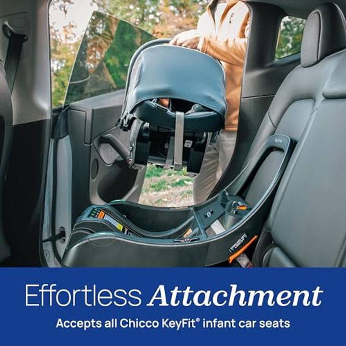 Chicco Keyfit Max Infant Car Seat Base, Stay-In-Car Base For Second Vehicle, Compatible With Chicco Keyfit, Keyfit 30, Keyfit 35 And Keyfit Max Infant Car Seats | Anthracite/Grey - Image 3