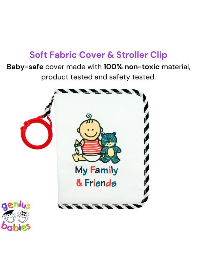 Genius Baby Toys Baby's First Photo Album - My First Family Photo Album - Soft Fabric, Baby Safe, Easy to Clean, Holds 17 Photos, Personalize with Your Favorite Pictures, No Hard Edges - Image 4