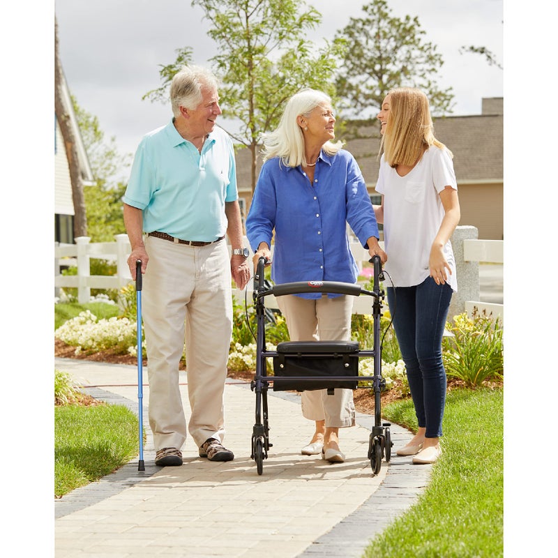 Carex Hiking Cane Walking Stick with Dual Grip Handle, Anti-Slip Walking Cane for Easy Maneuvering, Long-lasting Walk Stick for Seniors & Adults with Support for Balance, Supports up to 300 lbs, Black - Image 5