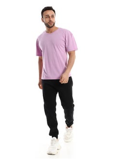 Regular Slip On Lilac Plain Basic Tee
