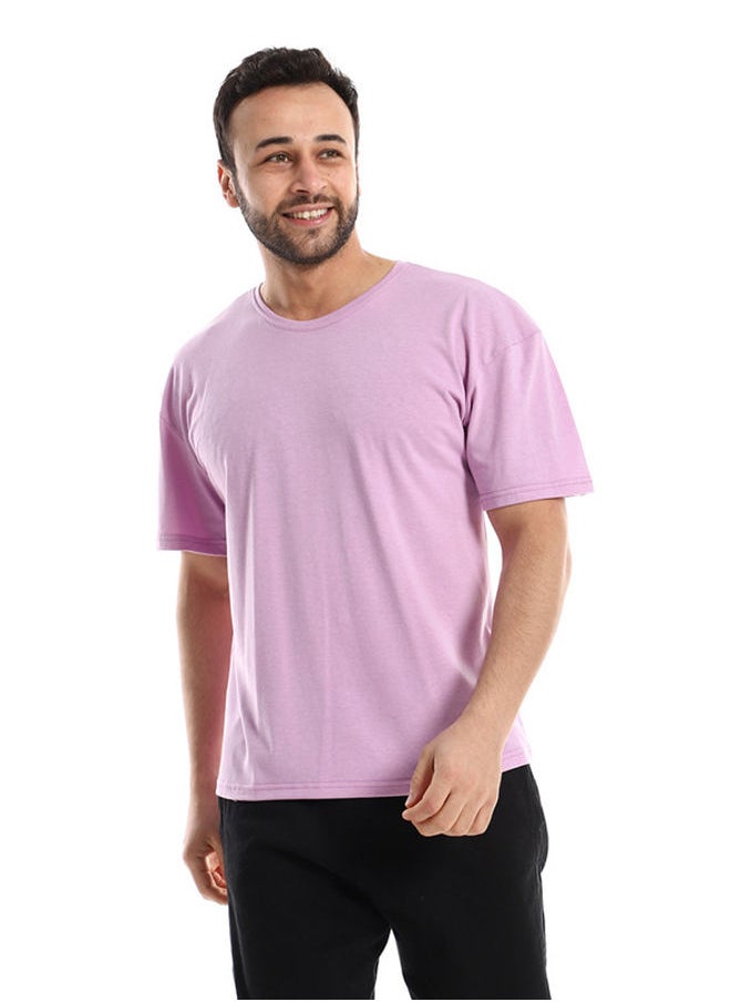 Andora - Regular Slip On Lilac Plain Basic Tee - Image 1