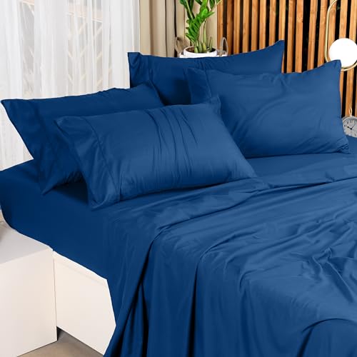 Utopia Bedding King Sheet Set – 4 Piece Bed Sheets for King Size Bed, Soft and Breathable Microfiber, Includes 1 Fitted Sheet, 1 Flat Sheet and 2 Pillowcases (Dusk Blue) - Image 5