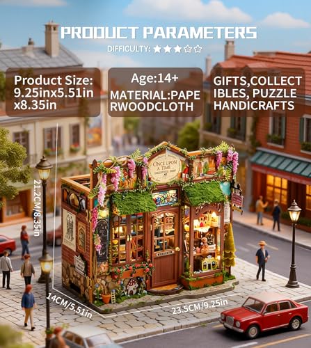 Spilay DIY Book Nook Kits for Adults Fairy Tale Book Nook Kit with LED Light 3D Wooden Puzzle DIY Miniature Dollhouse Kit Creative Bookshelf DecorUnique Gift for Teens Book Lovers - Image 5