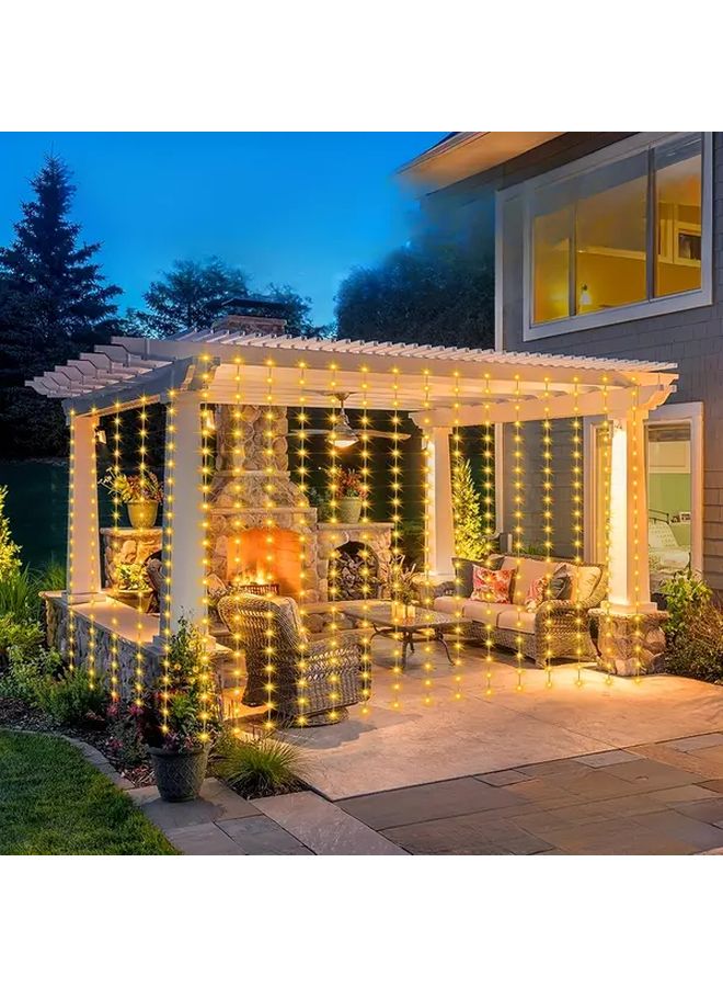 Solar String Lights 200 LED Multicolor 3X2M Rechargeable Battery For Outdoor Decor - Image 2