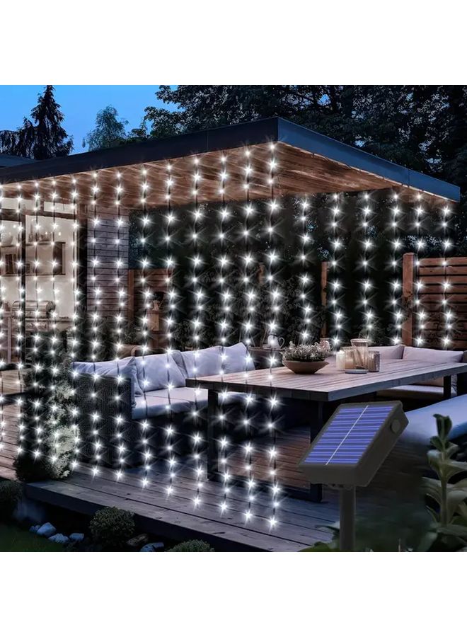 Solar String Lights 200 LED Multicolor 3X2M Rechargeable Battery For Outdoor Decor - Image 1