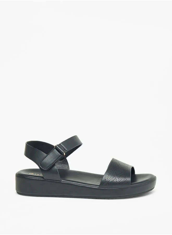 Le Confort Textured Floaters with Hook and Loop Closure