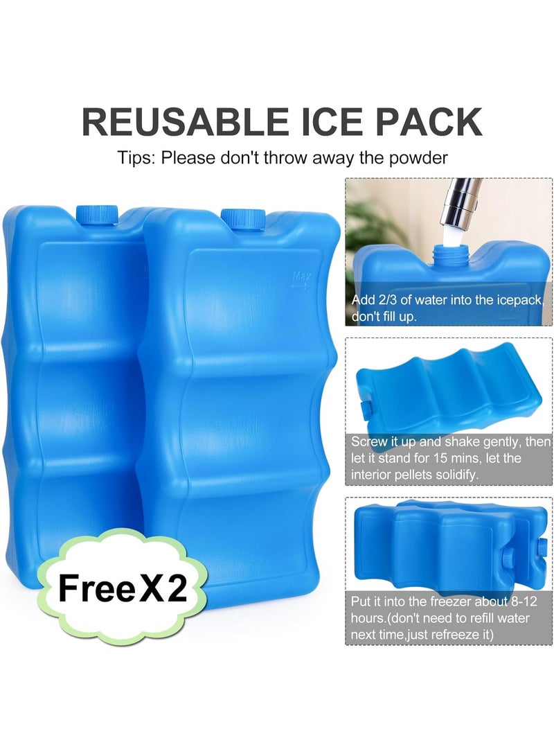 كينجمازي حقيبة مضخة الثدي مزدوجة الطبقة مع حزمة الثلج ، مبرد حليب الأم ومقسام مقاومة للرطوبة للتمريض والأمهات العاملات ، الرمادي - Image 4