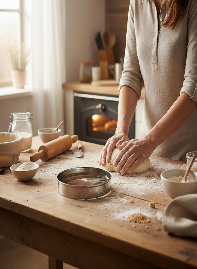 قطاعة خبز كونشا من LIQWEI، قطعتان، قوالب بسكويت مصنوعة من الفولاذ المقاوم للصدأ، قطاعة على شكل خبز مقاس 4.1 بوصة للمطبخ والبسكويت والحفلات (قطعتان) - Image 2