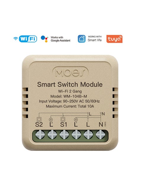 Tuya WiFi Intelligent Switch Dimmer DIY Module Light Switch Mobilephone APP Remotely Control Activate Home Devices Compatible with Alexa and Google Assistant for Voice Control