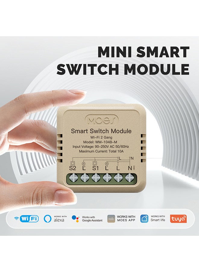 Tuya WiFi Intelligent Switch Dimmer DIY Module Light Switch Mobilephone APP Remotely Control Activate Home Devices Compatible with Alexa and Google Assistant for Voice Control