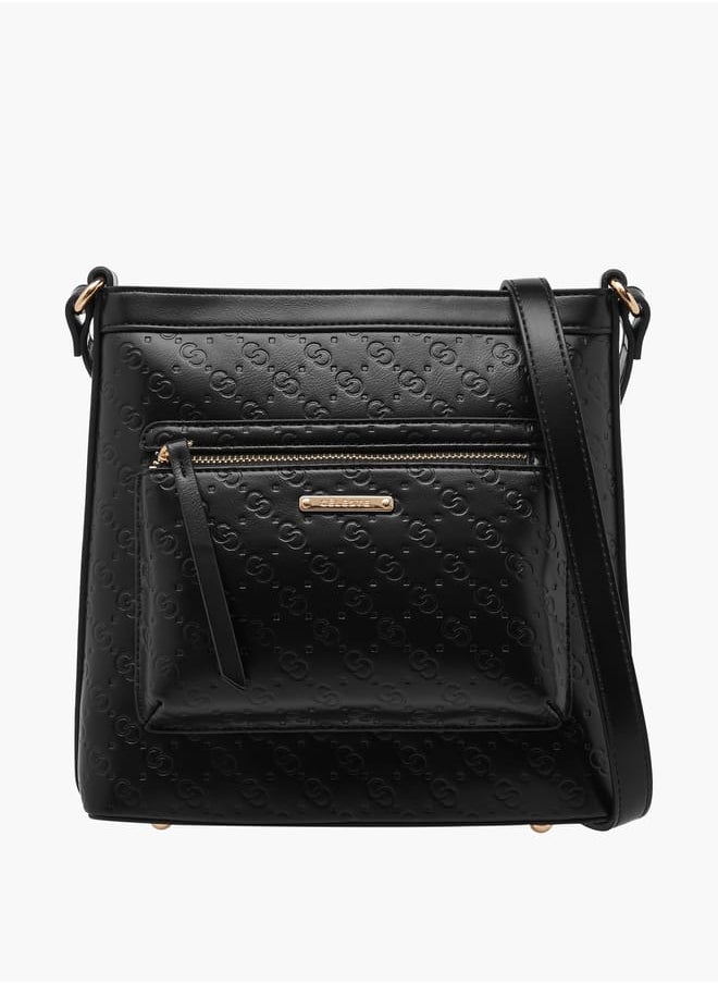 Celeste Women Monogram Embossed Crossbody Bag with Adjustable Strap  - Image 1