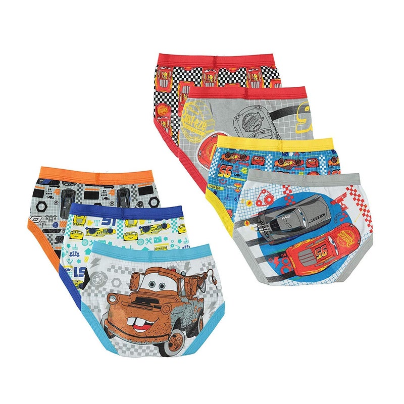 Disney Disney Boys Pixar Cars 100% Cotton Underwear With Lightning Mcqueen, Mater, Cruz & More Sizes 18m, 2/3t, 4t, 4, 6 And 8 Briefs, 7-pack Brief, 2-3T US  - Image 2