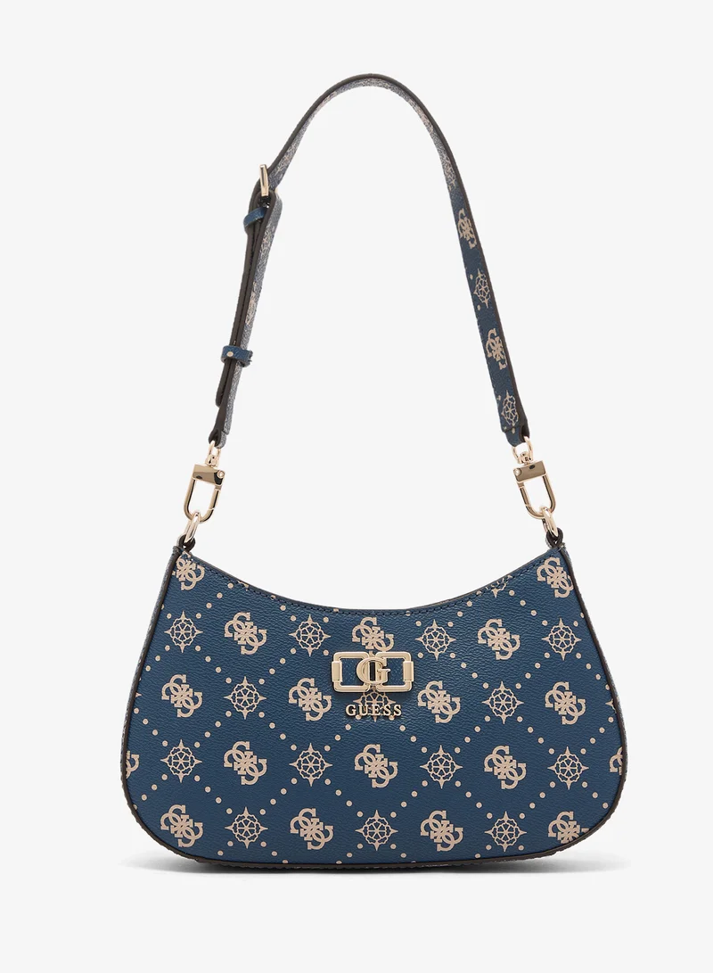 Emelie Logo Top Zip Shoulder Bag