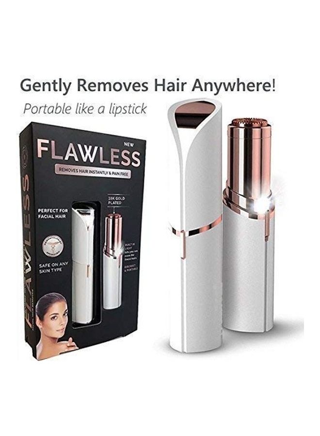Flawless Painless Facial Hair Remover White/Rose Gold - Image 1