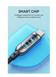 BWOO Bwoo X275 100W Super Fast charging type C to type C data cable with Real time Digital Power Display, Nylon braided, Zinc-alloy shell, Automated power  - Image 5