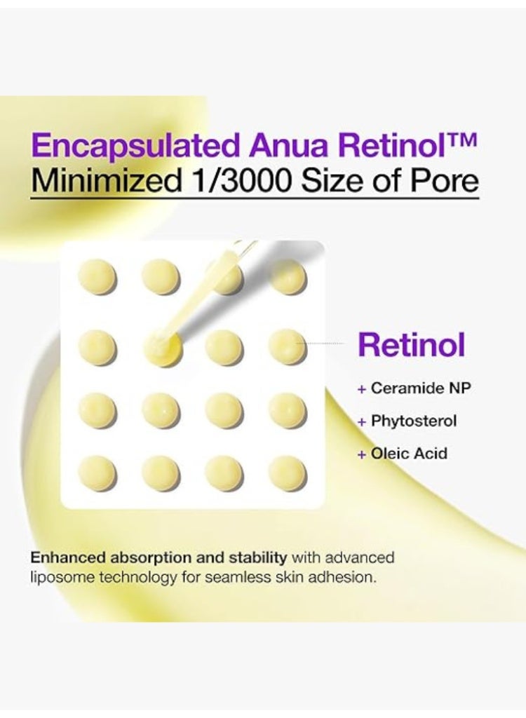 Anua 0.3% Retinol + Niacin Renewing Serum for Smoother Skin, Brightening Care & Fine Line Support 30mlml - Image 4