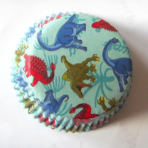 Lucky Star Dinosaur birthday Paper Muffin Cupcake Liners case Baking Cups 100 pcs,Standard Size 2x1.25inch (dinosaur) - Image 2