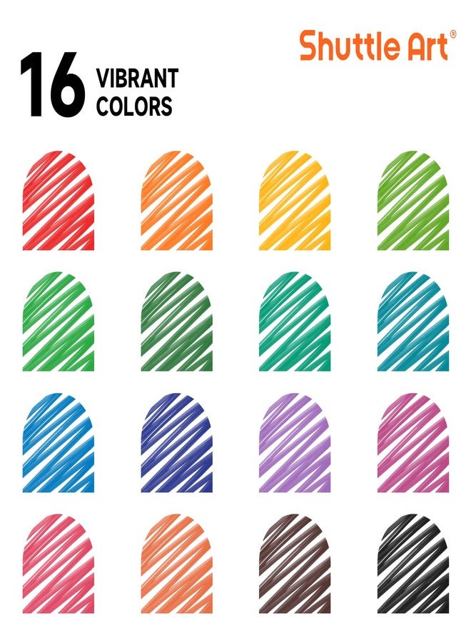 Shuttle Art 16 Colours Whiteboard Markers, Whiteboard Markers, Whiteboard Marker Fine Tip with Eraser, Erasable Markers for Schools, Home, Work - Image 3