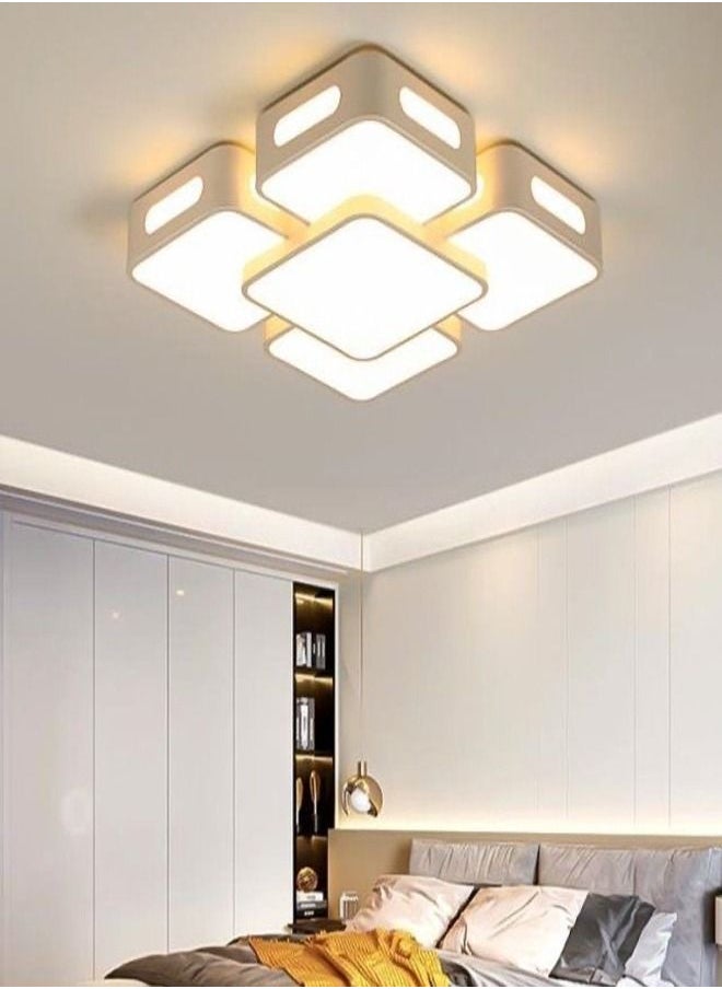 fashionhome تصميم حديث مربع الشكل LED أكريليك للسقف وجهاز تحكم عن بعد قابل للتعديل مصباح خافت  - Image 1